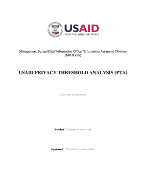 USAID Privacy Threshold Analysis Template