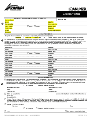 Piedmont Advantage Credit Union Membership Application