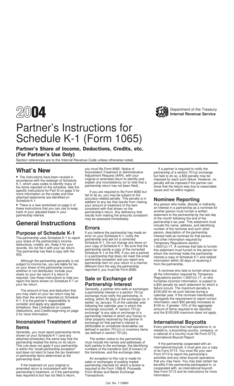 Partner’s Instructions for Schedule K-1 (Form 1065)