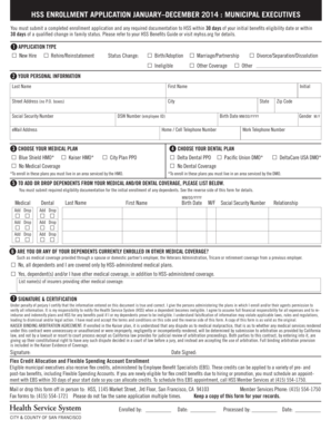 HSS Enrollment Application