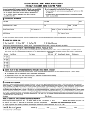 HSS Open Enrollment Application