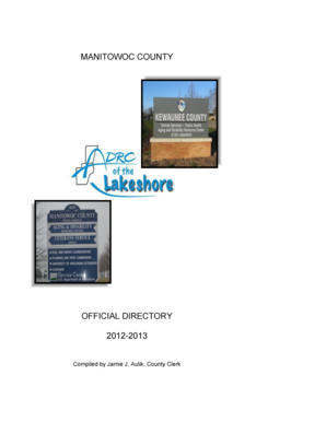 Manitowoc County Official Directory 2012-2013