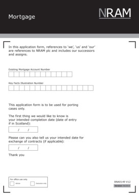 NRAM Mortgage Application Form