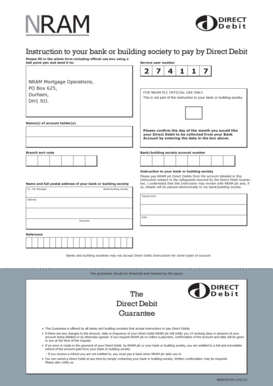 Direct Debit Instruction Form