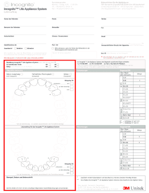 Laborauftrag für das Incognito™ Lite Appliance System