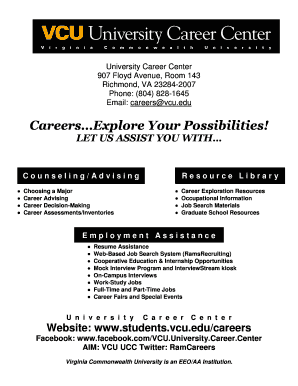 University Career Center Student Registration Agreement