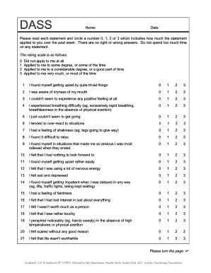DASS Depression Anxiety Stress Scales