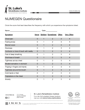 Nijmegen Questionnaire