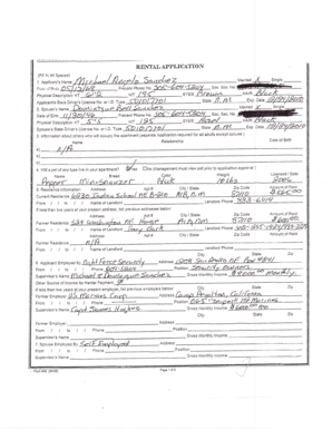 Rental Application Form