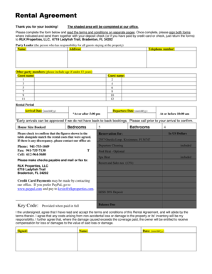 Florida Rental Agreement