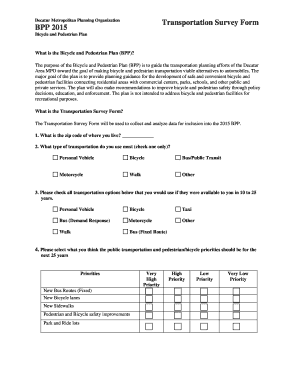 BPP 2015 Transportation Survey Form