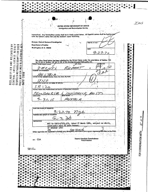 US Immigration Admission Form