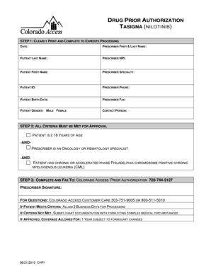 Drug Prior Authorization Form