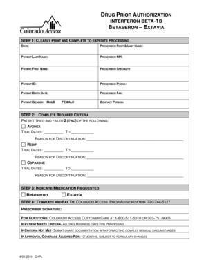 Drug Prior Authorization Form