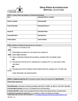 Drug Prior Authorization Form