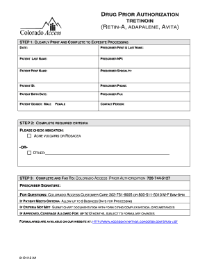 Drug Prior Authorization Form