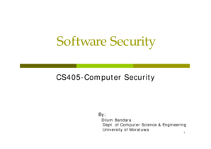 Medical authorization letter sample - 07- Software Security.ppt - cse mrt ac