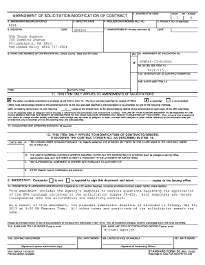 Amendment of Solicitation/Modification of Contract