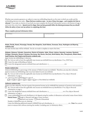 State Withholding Certificate