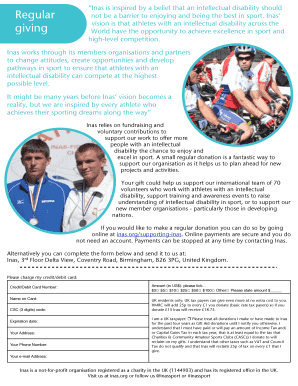 Credit Card Donation Form