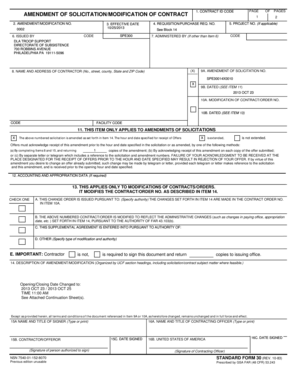 Amendment of Solicitation/Modification of Contract