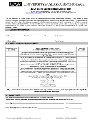 2014-15 Household Resources Form