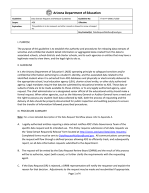 Arizona Data Extract Request Form