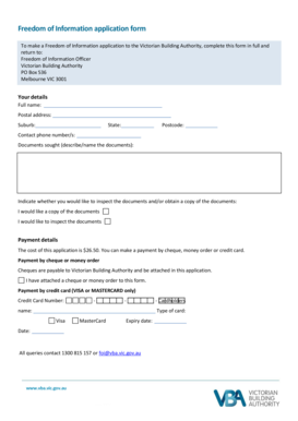 Freedom of Information Application Form