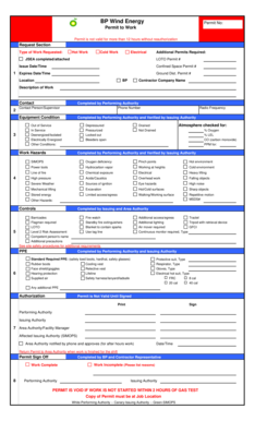 BP Wind Energy Work Permit