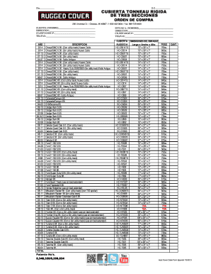 Formulario de Pedido de Cubierta Dura