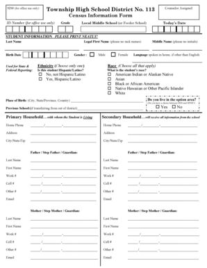 Census Information Form