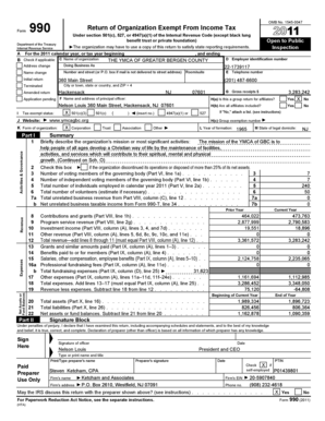 Form 990 Tax Exempt Organization Return
