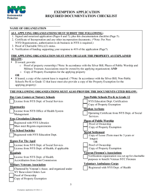 Application for Exemption from Water and Sewer Charges