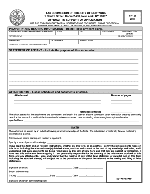 Affidavit in Support of Application