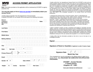 NYCDEP Access Permit Application