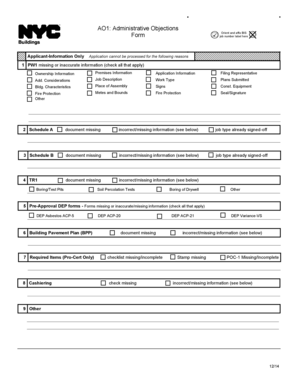 BIS Administrative Objections Form
