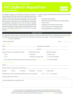 NYC CityBench Request Form