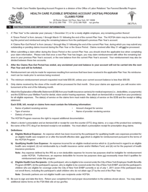 Health Care Flexible Spending Account Claim Form