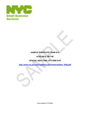 New York City Substitute Form W-9