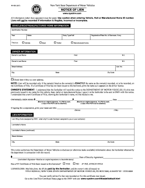 New York State Notice of Lien