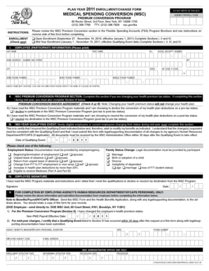 Medical Spending Conversion Enrollment Form