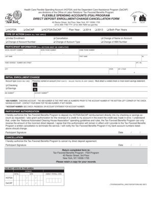 HCFSA DeCAP Direct Deposit Form