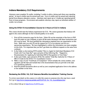 Indiana CLE Accreditation Application
