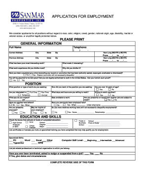 Employment Application Form