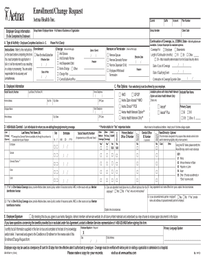Aetna Enrollment/Change Request Form