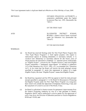 Business loan template - Loan Agreement - Bluewater District School Board - bwdsb on