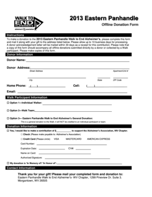 Offline Donation Form