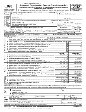 IRS Form 990 2012