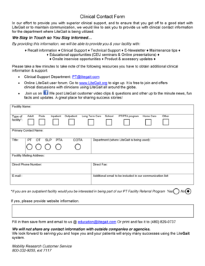 Clinical Contact Form