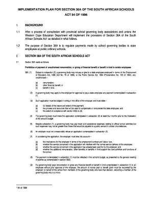 IMPLEMENTATION PLAN FOR SECTION 38A OF THE SOUTH bb - wced pgwc gov